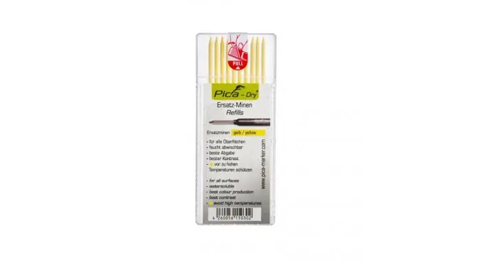 Pica PI4032 4032 Recharge sèche Jaune imperméable pour crayon de marquage