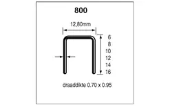 Dutack 5088023 Agrafe 8mm en acier inoxydable pour NT816S et N816Mg 10000 pièces