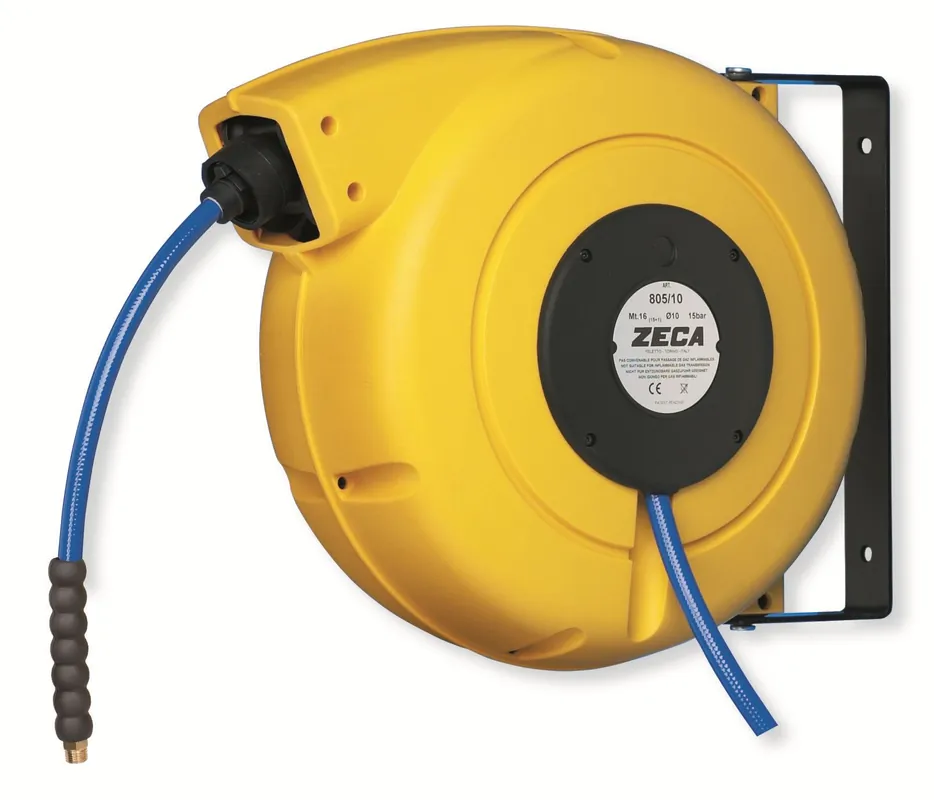 Zeca 10000316 805/8 Enrouleur de tuyau avec tuyau d‘air comprimé 16 mtr.