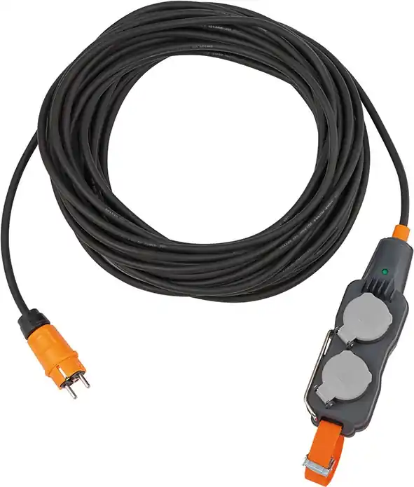 Brennenstuhl ProfessionalLINE 9161250160 Powerblock avec câble d‘extension IP54 4x 25 m noir H07RN-F 3G1,5