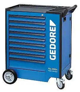 Gedore 1640704 2004 0810 Chariot à outils avec 9 tiroirs