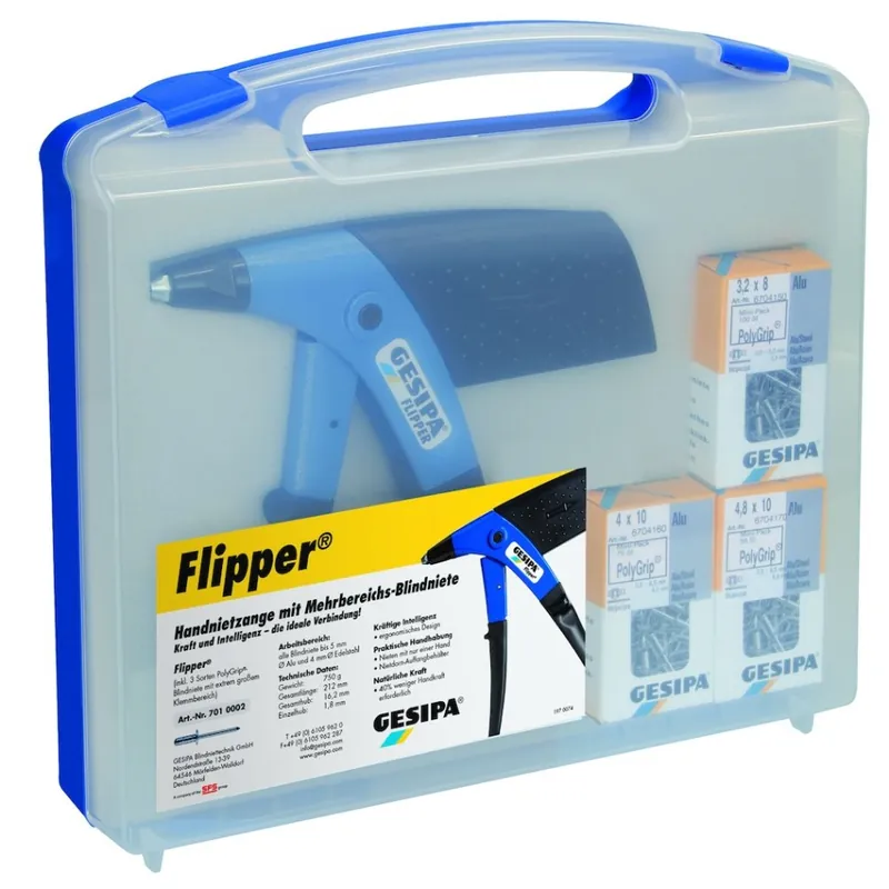 Gesipa 217010002 Pince à rivets aveugles Flipper 3.2-5.0 mm en boîte