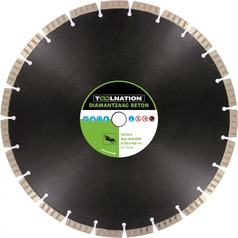 Toolnation CDS3502TNA Lame de scie diamantée Béton 350x20 mm