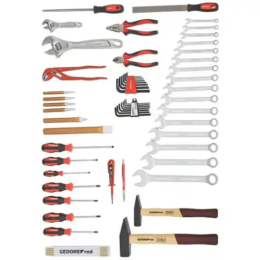 Gedore RED 3301632 R21000059 Jeu d‘outils ALLROUND Loose 59 pièces