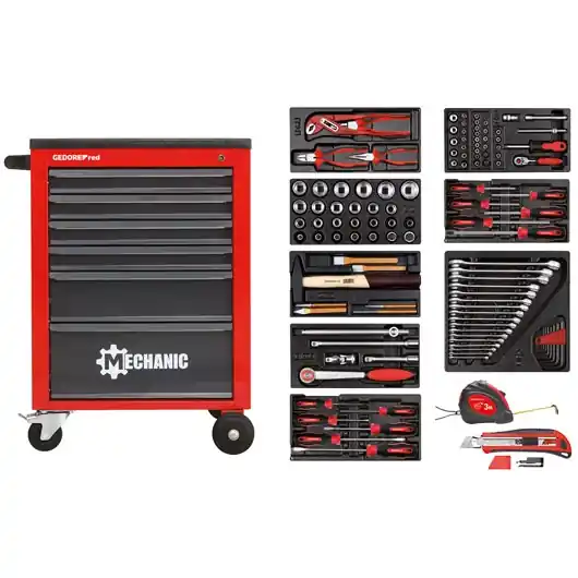 Gedore RED 3301667 R21560001 Chariot à outils MECHANIC 119-pièces