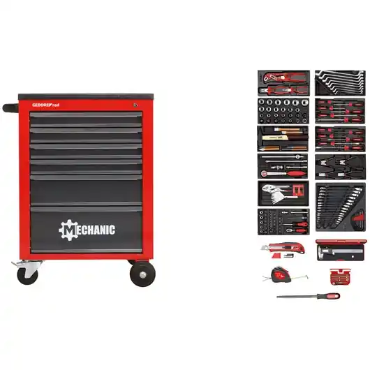 Gedore RED 3301668 R21560002 Chariot à outils MECHANIC 166-Piece