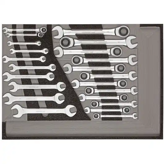 Gedore RED 3301687 R22350006 Jeu de clés à cliquet et à douille 22 pièces