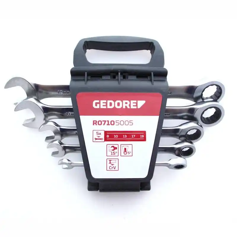 Gedore RED 3300849 R07105005 SW 8-19 mm Jeu de clés à anneaux 5 pièces métriques
