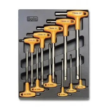 Beta 024240050 T50 Jeu de clés Allen 11 pièces 2 - 10 mm