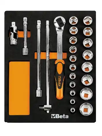 Beta 024500083 M83 Jeu de clés à douille 24 pièces 1/2" 10 - 32 mm