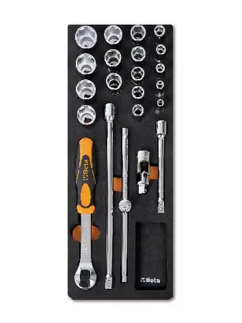 Beta 024500092 M92 Jeu de clés à douille 22 pièces 3/8" 6 - 22 mm