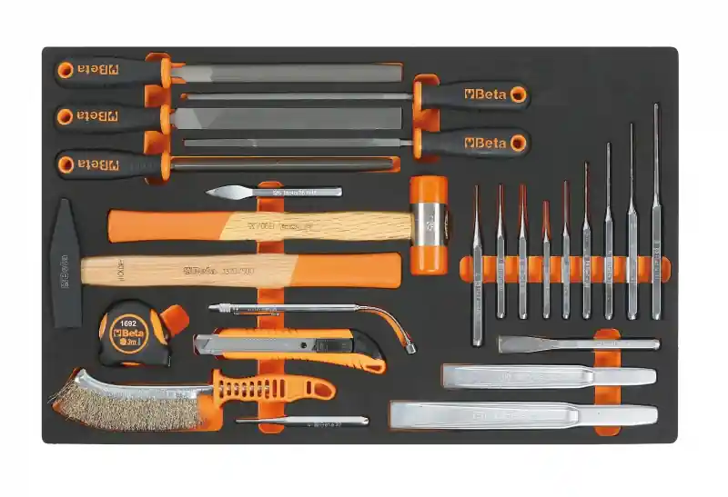 Beta 024500230 M230 Jeu de 25 pièces d‘‘outils de frappe et de limes