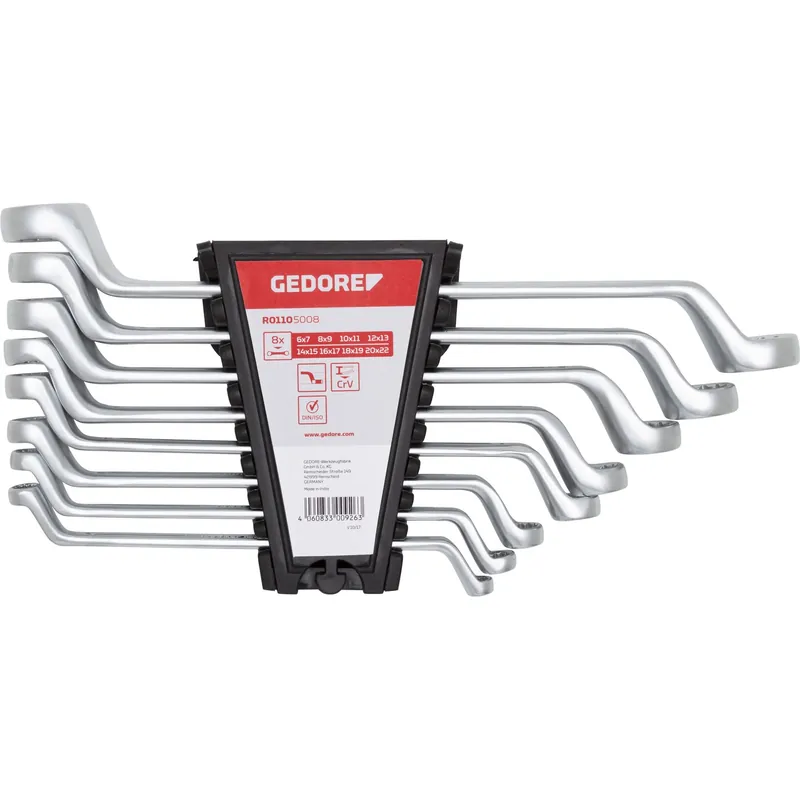 Gedore RED 3300926 R01105008 Jeu de clés à anneaux métriques 8 pièces