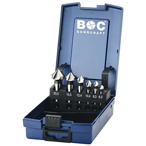 Bohrcraft 17101330006 Jeu de fraises KS6-K Co HSS-E ABS-Box //6.3 - 20.5/ 6 pièces