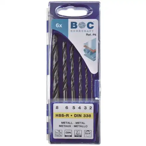 Bohrcraft 11001430006 MG10 Jeu de 19 pièces de forets à métal rectifiés