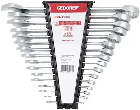 Gedore RED 3301043 R09115016 1/4 - 1.1/4‘‘ AF Ring Wrench Set 16-Piece