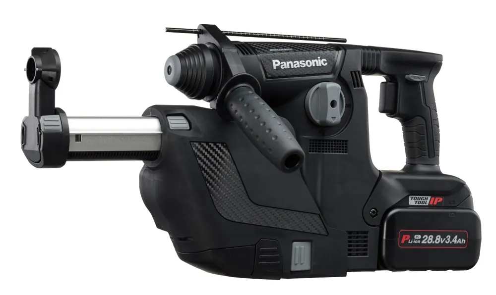 Panasonic EY7881PC2V Perceuse à percussion Accu 28.8V 3.4 Ah Li-Ion + Extraction de poussière intégrée