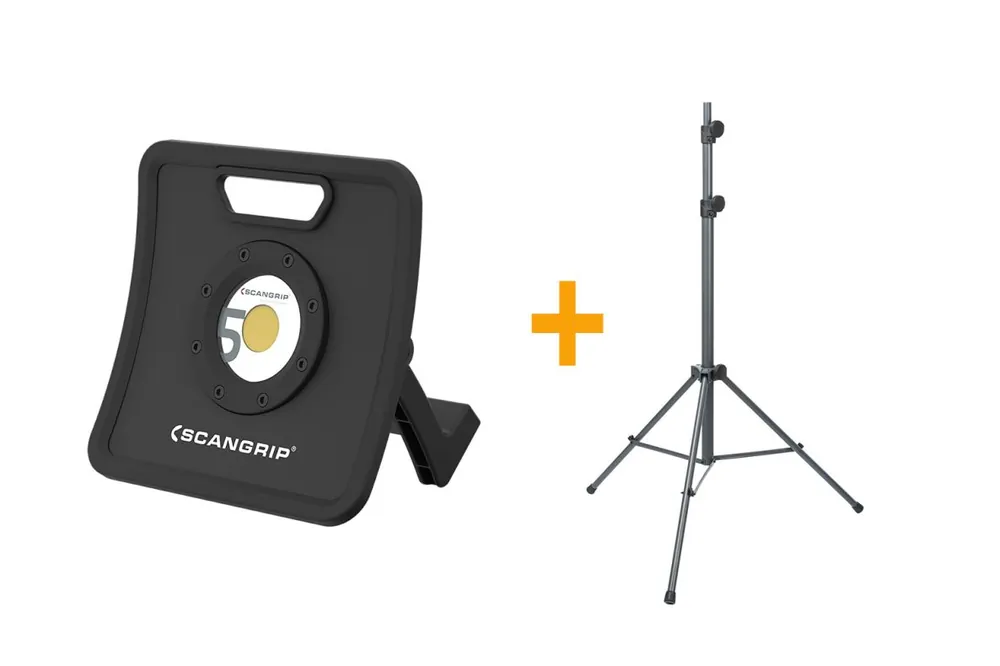 Scangrip 49.0215 Nova 6K Dimmable LED Construction Light 6000 Lumen + Tripod 1.35 - 3.0 mtr