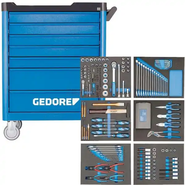 Gedore 2980320 WSL-L-TS-190 Chariot à outils WORKSTER SMARTLINE 190 pièces