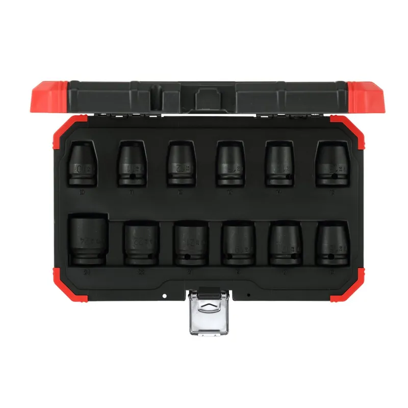 Gedore RED 3300574 R63003012 Kit de clés à chocs 1/2", 12 pièces SW 10-11-12-13-14-15-16-17-19-21-22-24 mm