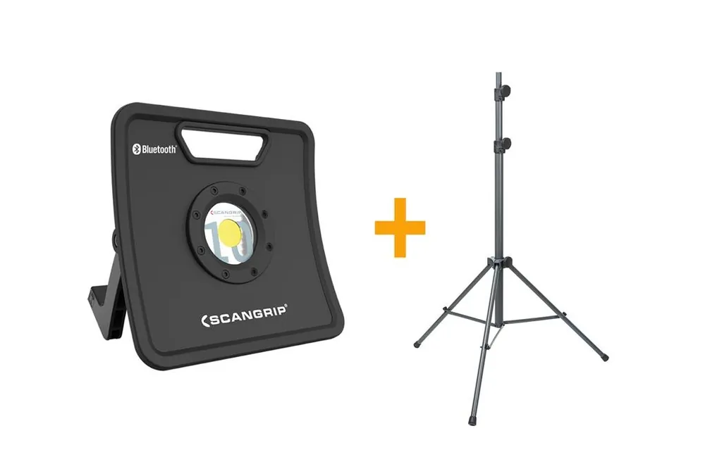 Scangrip 49.0216 Nova 12K Dimmable LED Construction Light 12000 Lumen wirelessly operable + Tripod 1.35 - 3.0 mtr