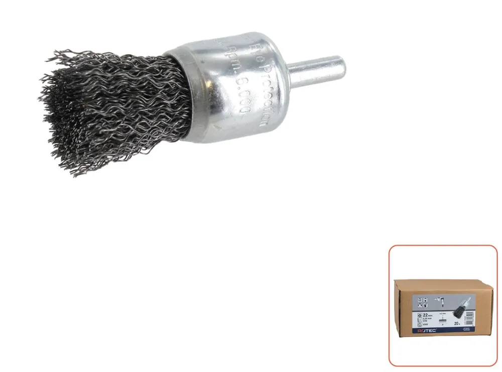 Rotec 798.0600 Brosse 6mm 22 x 0,30 x 25 mm fil d‘acier ondulé