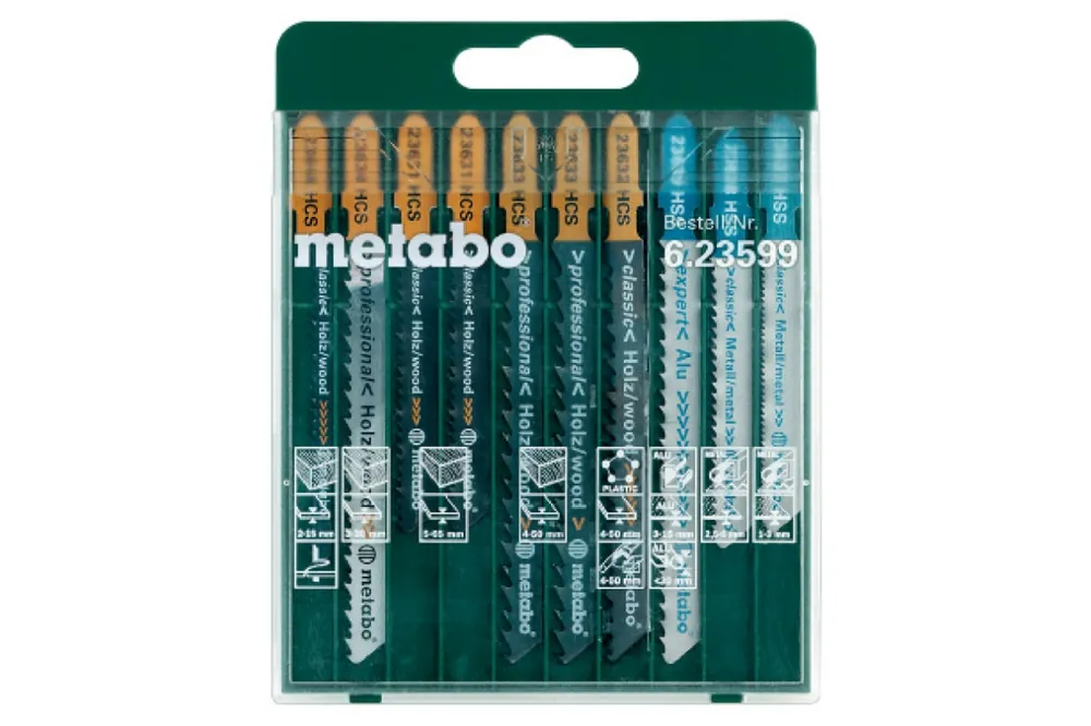 Metabo Accessoires 623599000 Assortiment de lames de scie sauteuse SP", 10 pièces