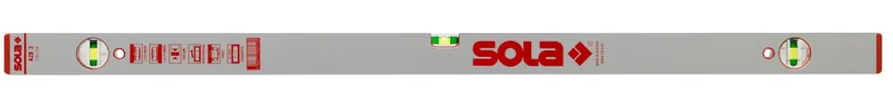 Sola 01013601 AZB3180 Niveau à bulle en aluminium 180cm (3 flacons)