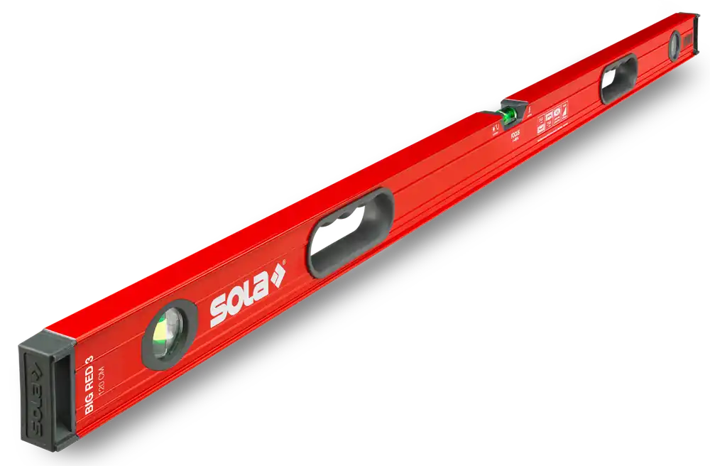 Sola 01219401 BIGRED3120 Niveau à bulle Alu 120cm (3 flacons)