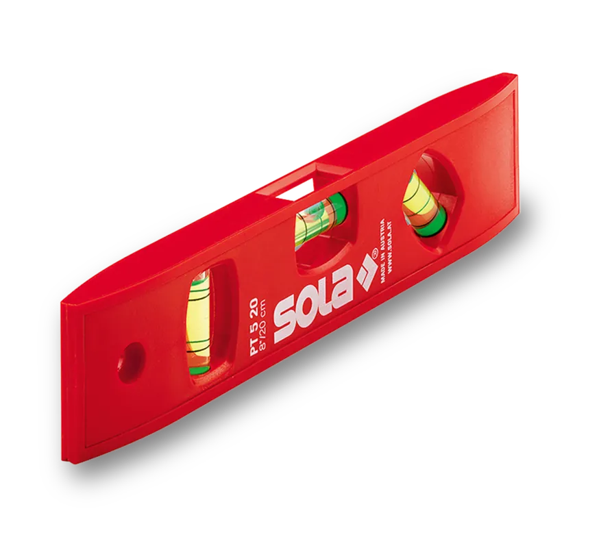 Sola 01430220 PT520 Niveau à bulle en plastique 20cm (3 flacons)