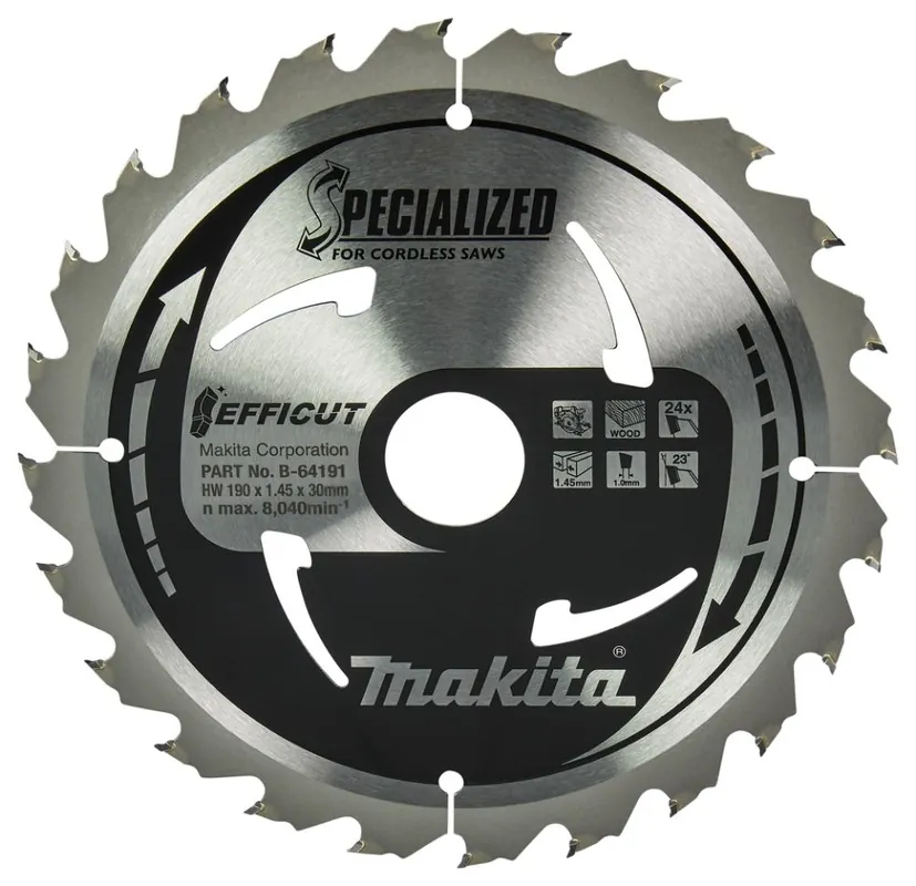 Makita Accessoires B-64191 Lame de scie Efficut 190x30x1.45 24T 23g