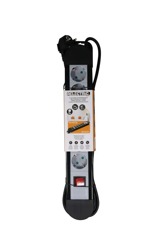 Relectric RELEC492251 Prise 1.5 m 6 voies 3 x 1.5 mm