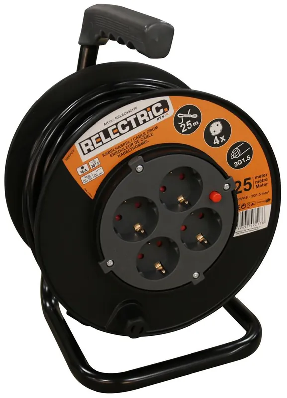 Relectric RELEC492176 Bobine de câble 25 m 3 x 1,5 mm
