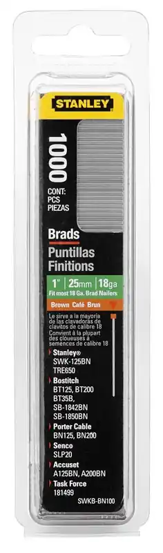 Stanley 1-SWK-BN050T Clous 12mm Type J - 1000 Pièces