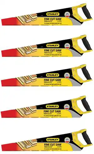 Stanley STHT9-20095-5 Powerpack 5 x Scie à main STHT9-20095 Heavy Duty 550mm - 11T/inch