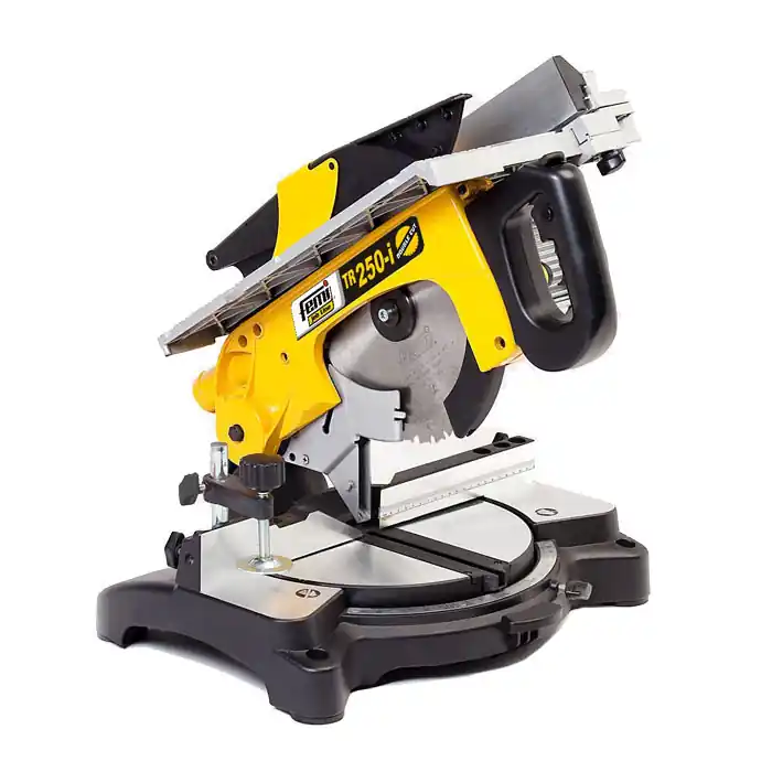 Femi 8426136 TR 250i Double Cut - tronçonneuse et scie à onglets avec table supérieure 1200 Watt 230 Volt