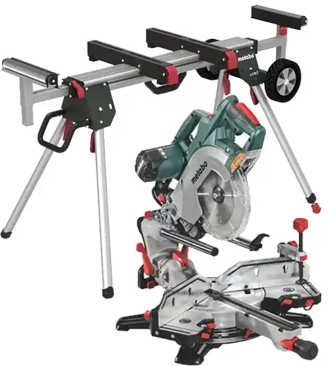 Metabo 690972000 KGSV 72 XACT SYM Tronçonneuse avec fonction de barre d‘attelage + KSU251 Train de roulement