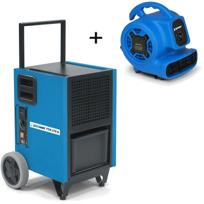 Dryfast TTK175S/DRF1250 Déshumidificateur TTK175S, Sécheur de bâtiment + Déshumidificateur DRF1250