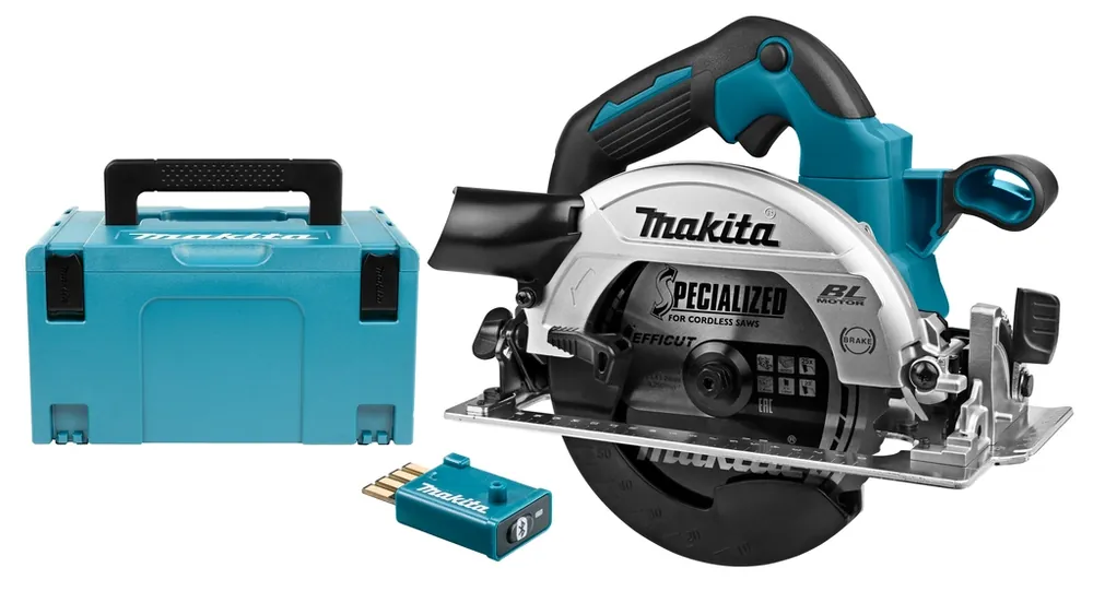 Makita DHS661ZJU Scie circulaire sans fil 165mm avec émetteur AWS 18V sans piles ni chargeur