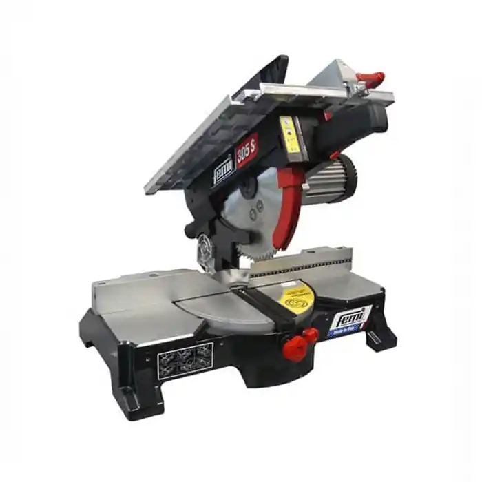Femi 8438022 305S Tronçonneuse/scie à onglet avec guide de coupe 1400W - 230V