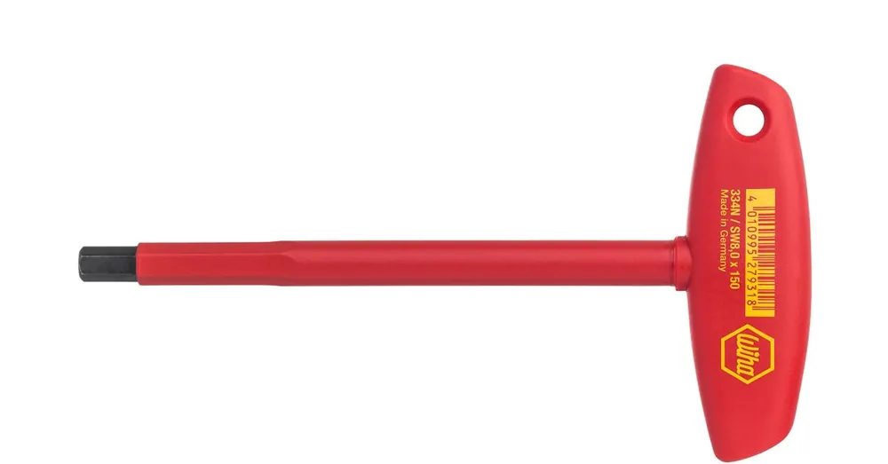 Wiha 27928 Clé Allen avec empreinte transversale hexagonale électrique 4 x 150 mm