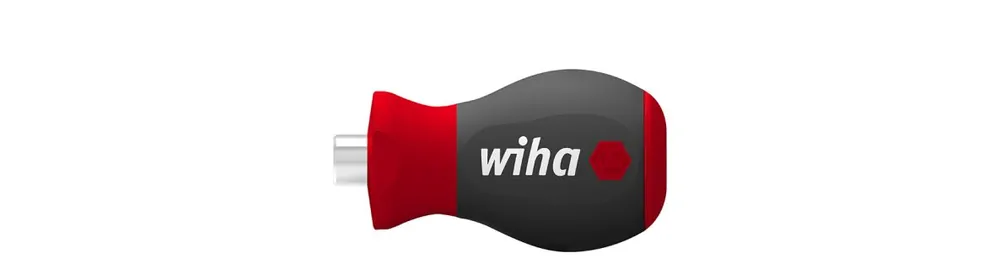 Wiha 29463 Tournevis avec porte-embouts magnétique Stubby, 1/4" 57 mm