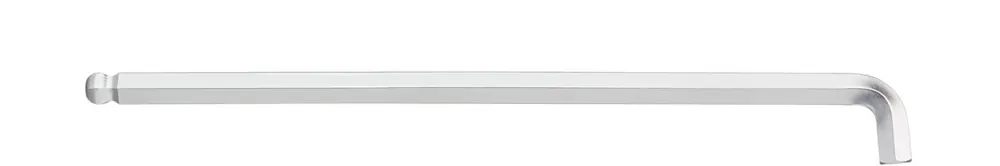 Wiha 35484 Clé à tête hexagonale à patte courte, chromée mat 2,5 mm x 113 mm, 9,5 mm