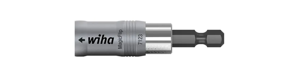 Wiha 36800 Porte-embouts MagicFlip Force magnétique avec aimant annulaire, 1/4" 62 mm