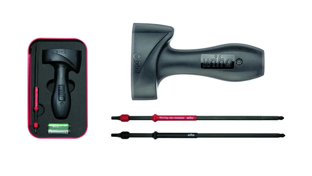 Wiha 42086 Testeur de couple Torque QuickCheck avec arbres d‘adaptation et piles en boîte (42086)