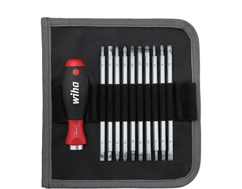 Wiha 03591 Tournevis à queue interchangeable SYSTEM 6 assorti, jeu de 11 pièces ()