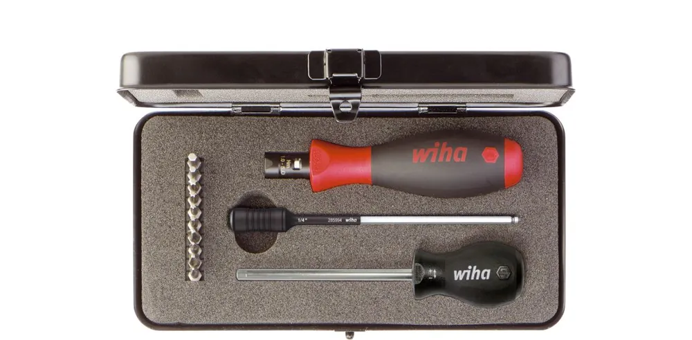 Wiha 26893 Jeu de tournevis dynamométriques assortis TorqueVario®-S 13 pièces, limiteur de couple variable en boîte () 0,8- 5,0 Nm