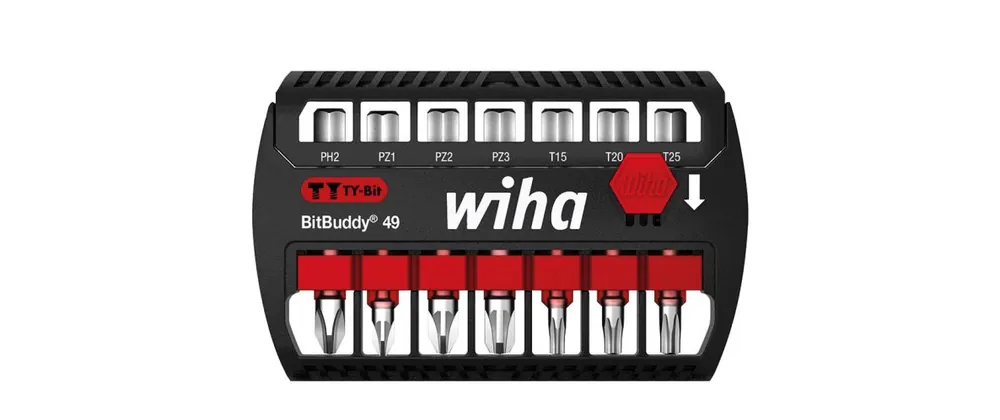 Wiha 42116 BitBuddy® TY jeu d‘embouts 49 mm Phillips, pozidriv, TORX® 7 pièces 1/4" en boîte ()
