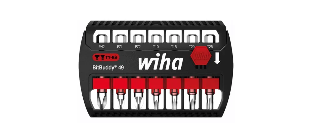 Wiha 42117 BitBuddy® TY jeu d‘embouts 49 mm Phillips, pozidriv, TORX® 7 pièces 1/4" en boîte ()