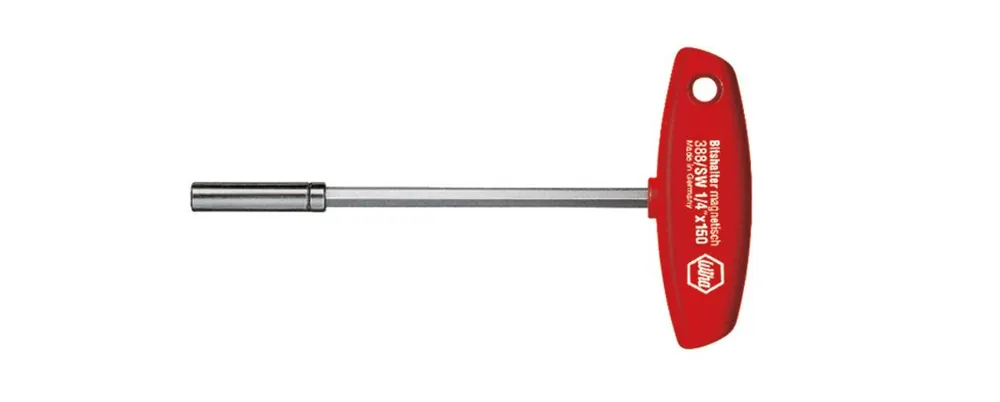 Wiha 01481 Tournevis avec empreinte transversale et porte-embouts magnétique 1/4" () 150 mm